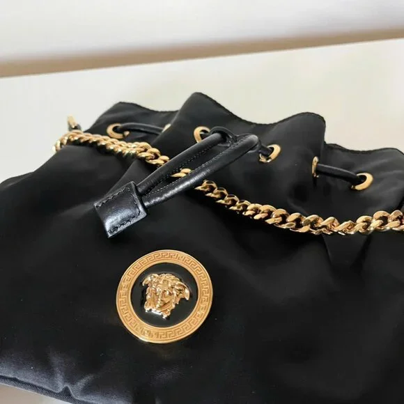 VERSACE Small Medusa Nylon Bucket Bag - Picture 9 of 13